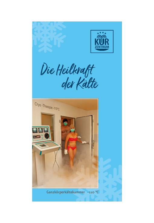 Informationsflyer zur Ganzkörperkältetherapie im Kurzentrum Weißenstadt am See 2020